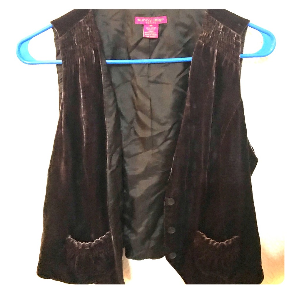 Chocolate Brown Velveteen Vest